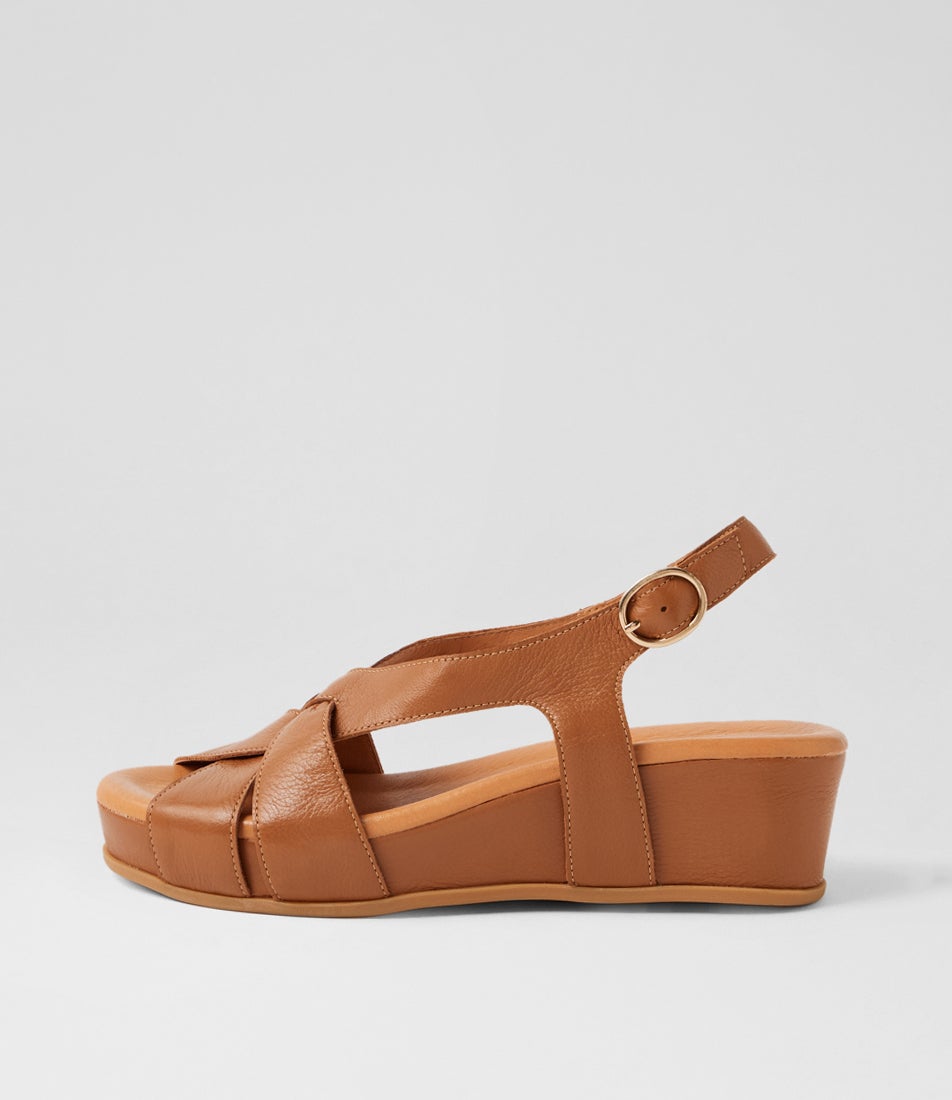 Fiva Dark Tan Leather Sandals