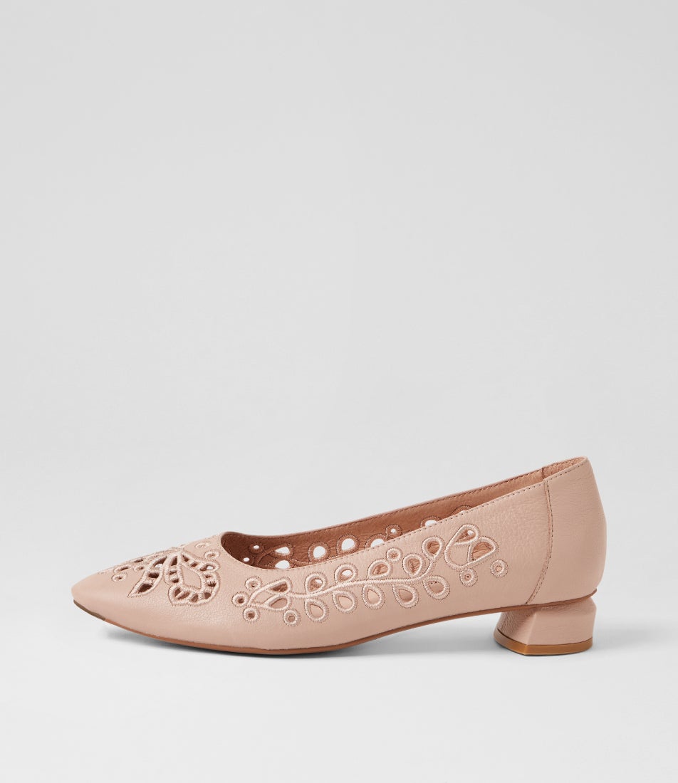 Fidda Rose Leather Flat Shoes