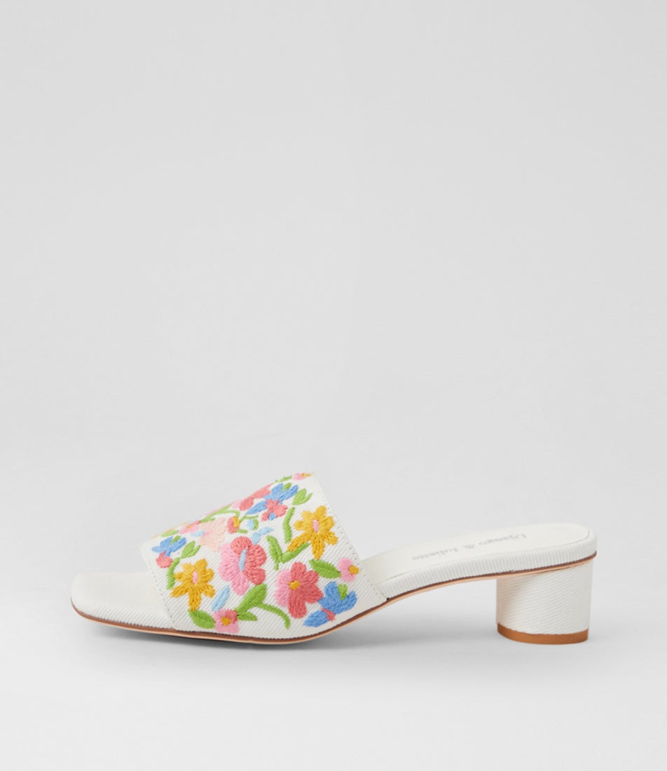 Heppzia Ivory Gelato Fabric Sandals