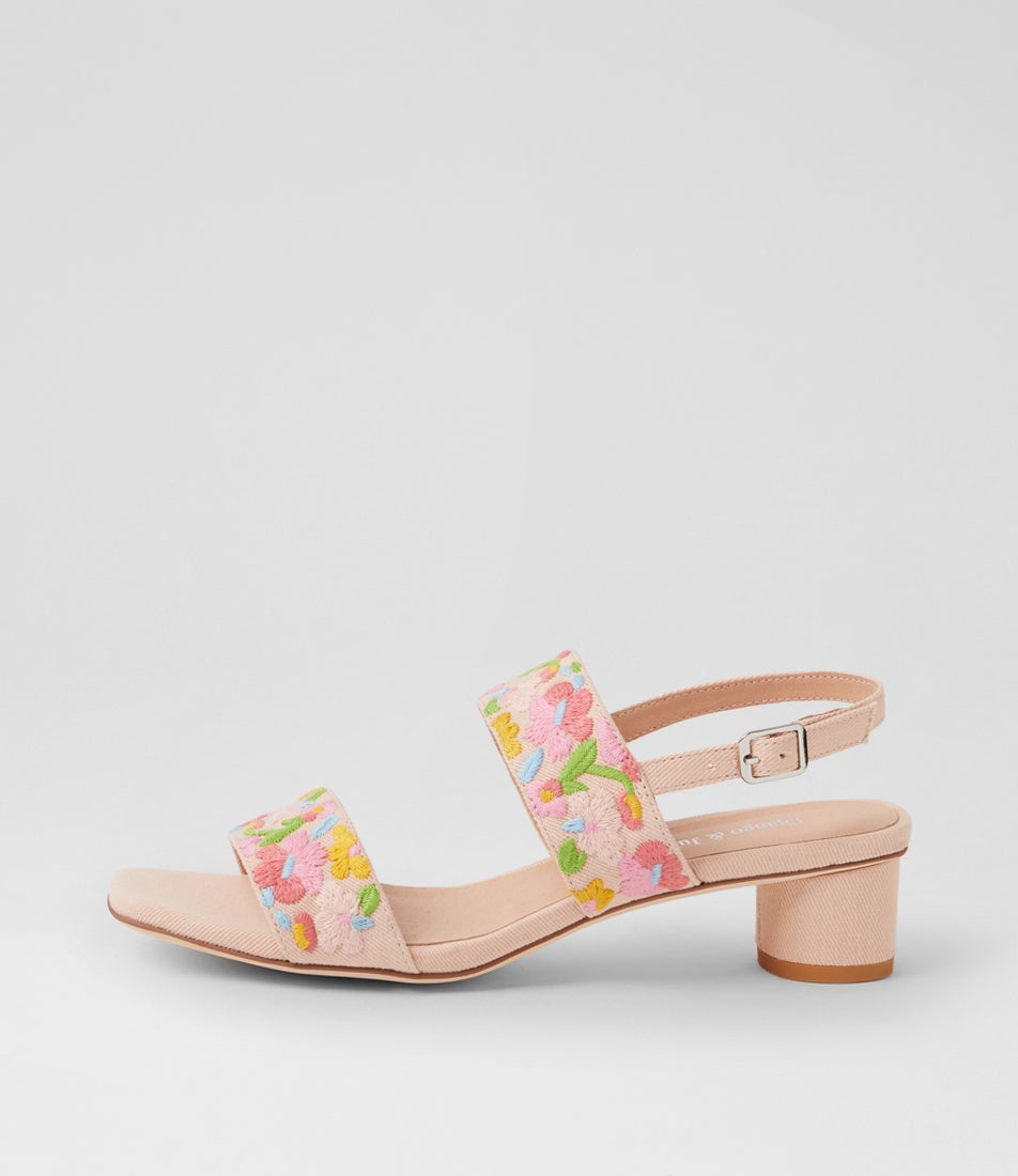 Harella Pink Gelato Fabric Slingbacks Harella Pink Gelato Fabric Slingbacks