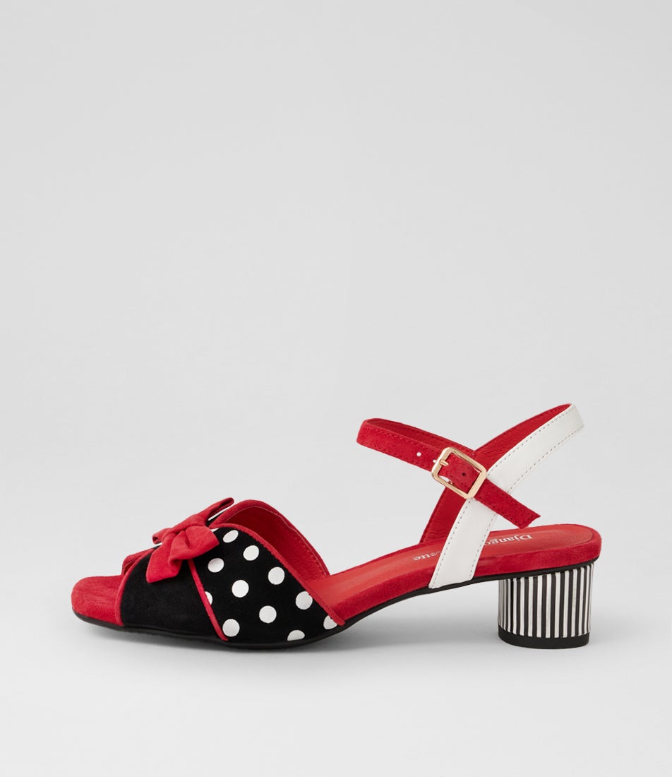 Hildi Black Red Multi Sandals Hildi Black Red Multi Sandals