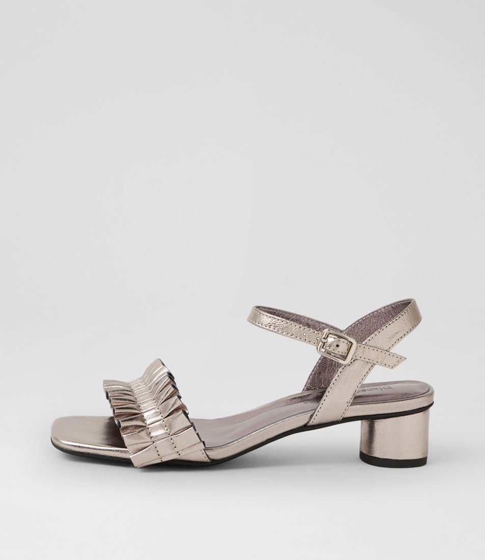 Holie Pewter Leather Sandals Holie Pewter Leather Sandals