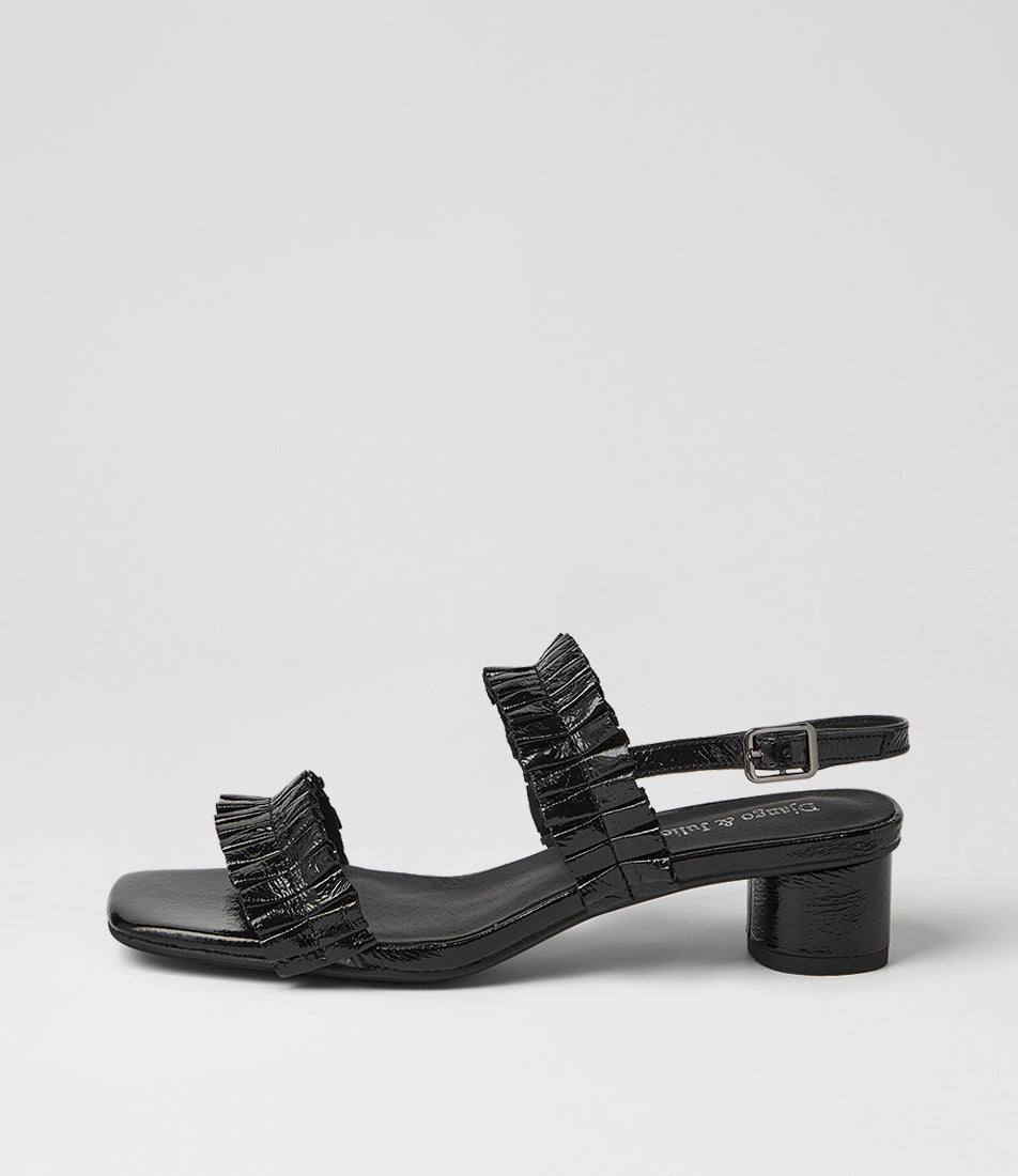 Haviva Black Patent Leather Sandals