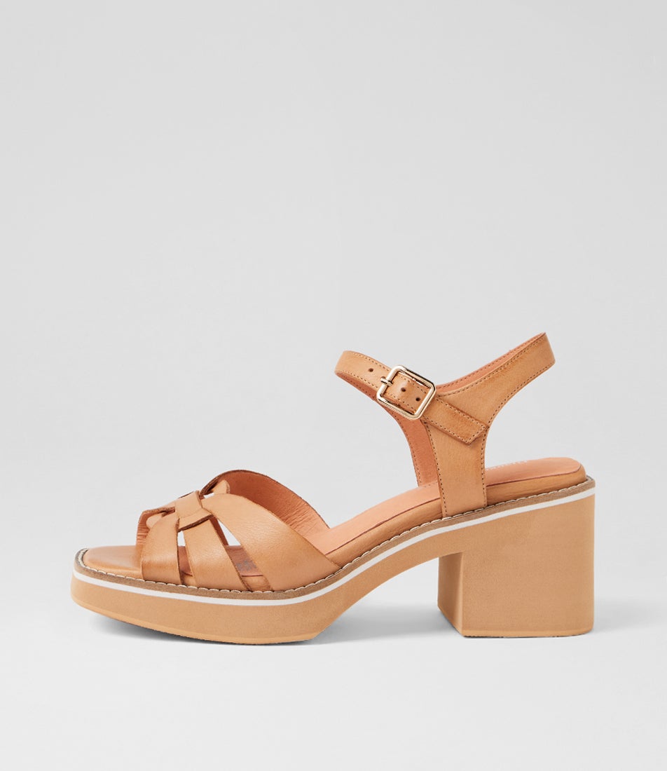 Jadera Tan Leather Sandals Jadera Tan Leather Sandals