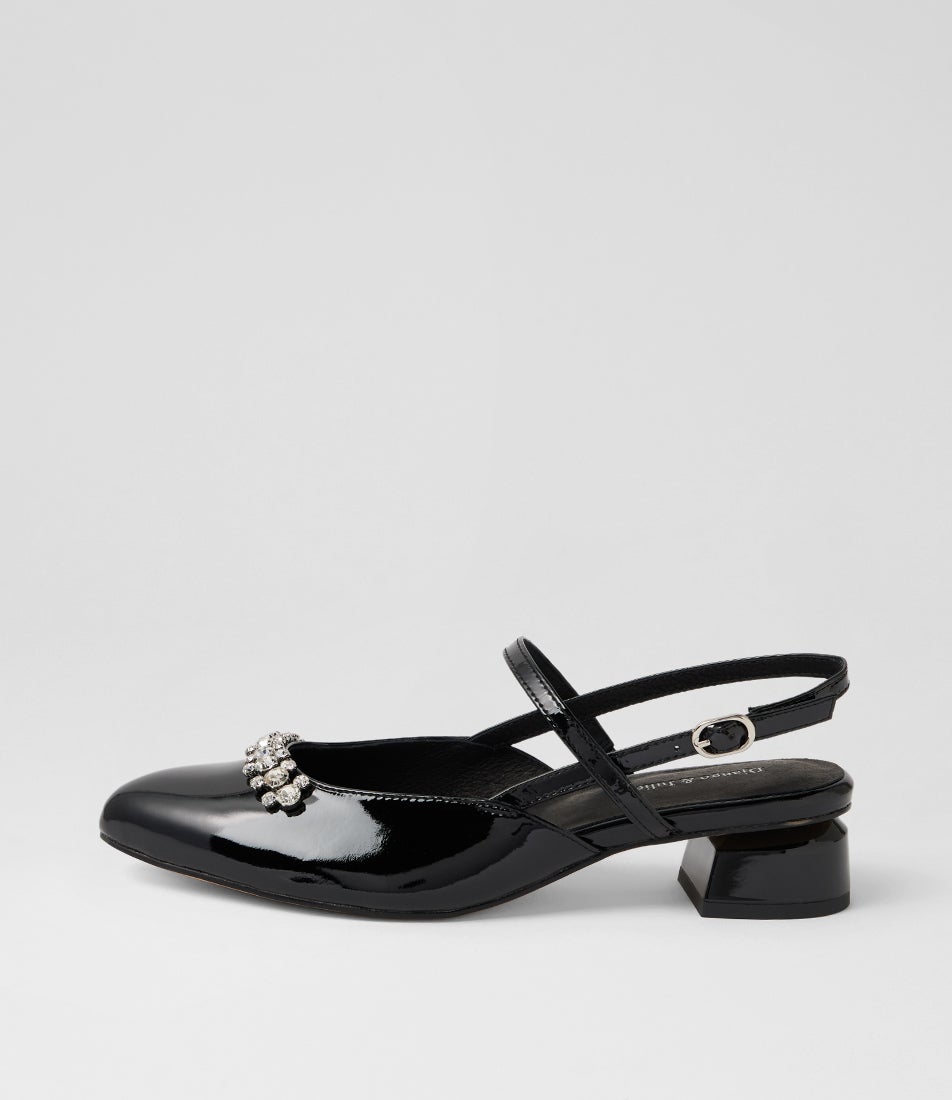 Judit Black Patent Leather Heels