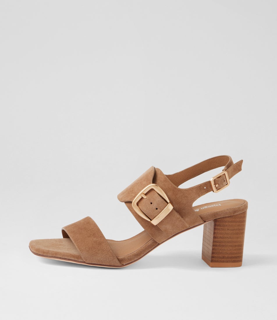 Jetza Light Choc Natural Suede Sandals