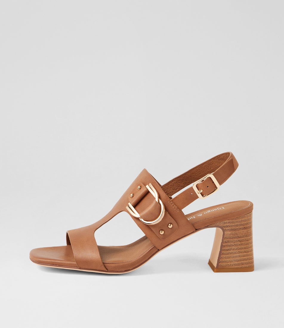 Jenine Tan Natural Leather Sandals Jenine Tan Natural Leather Sandals