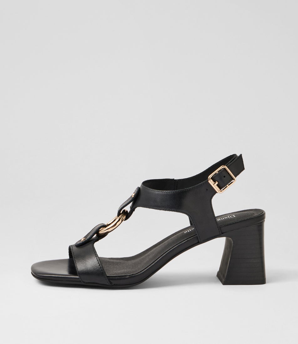 Jodee Black Leather Sandals
