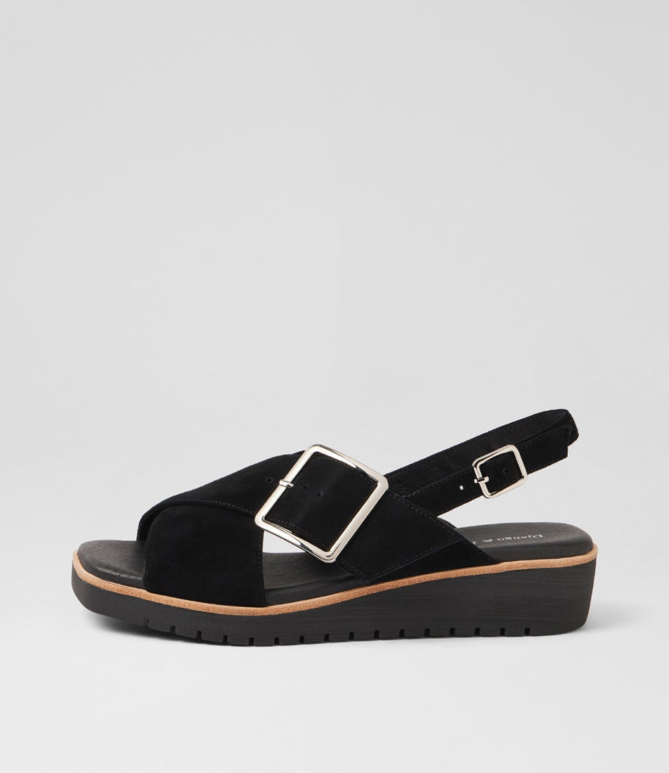 Karlijin Black Suede Slingbacks