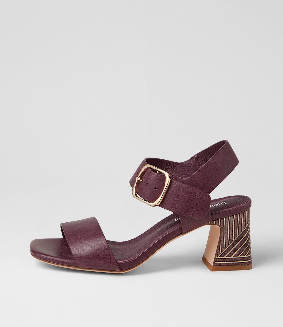 Kiria Dark Cherry Leather Sandals Kiria Dark Cherry Leather Sandals