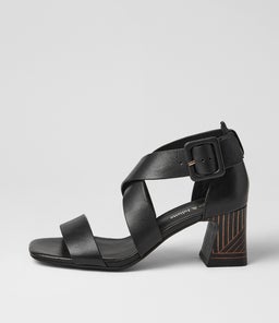 Korrin Black Leather Sandals Korrin Black Leather Sandals