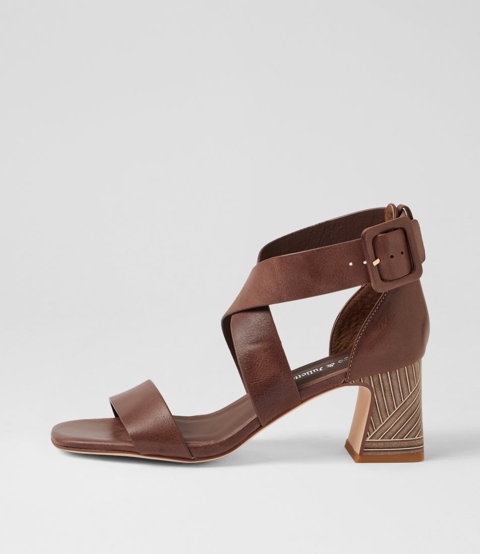 Korrin Mocca Leather Heeled Sandals Korrin Mocca Leather Heeled Sandals