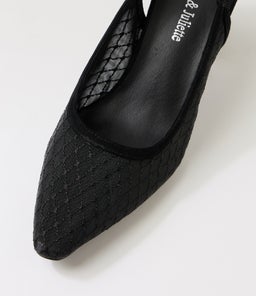 KIPPS DJ BLACK SUEDE MESH