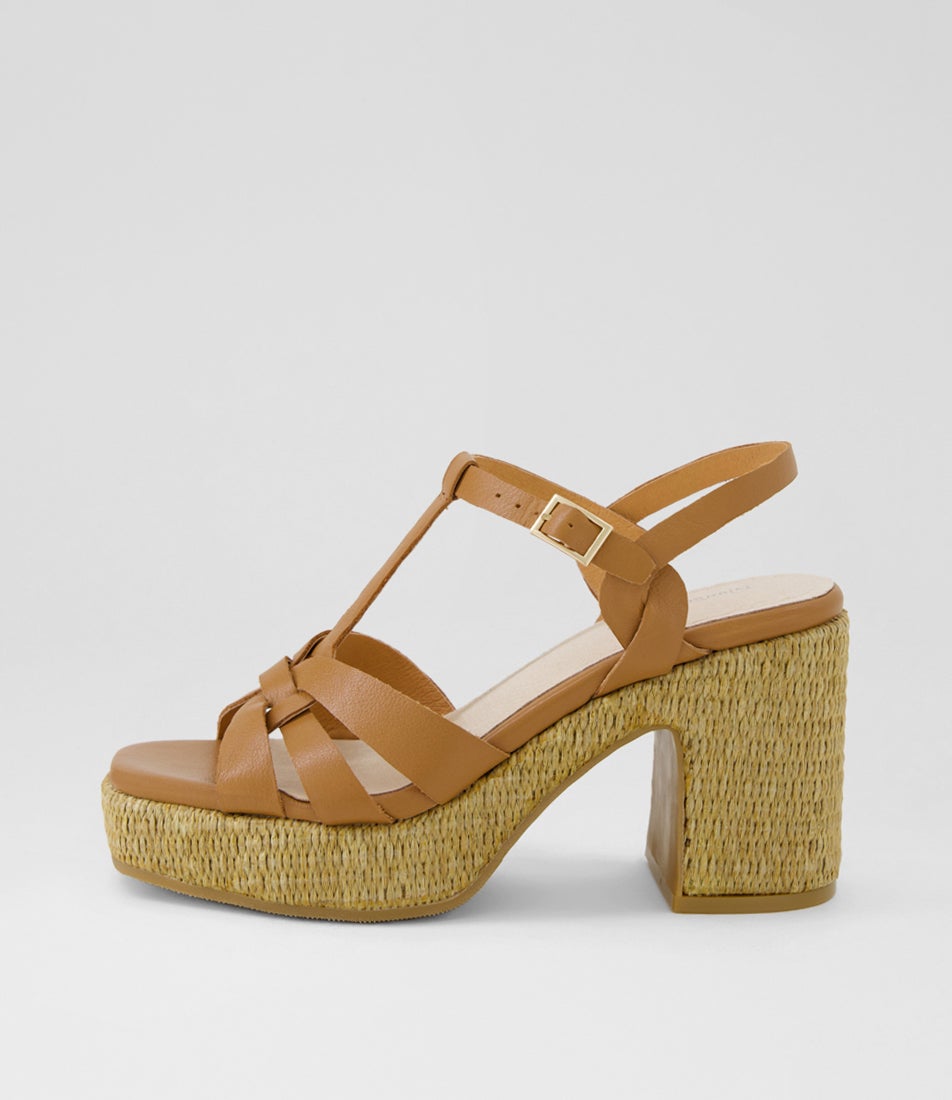 Kersy Dark Tan Natural Leather Sandals Kersy Dark Tan Natural Leather Sandals