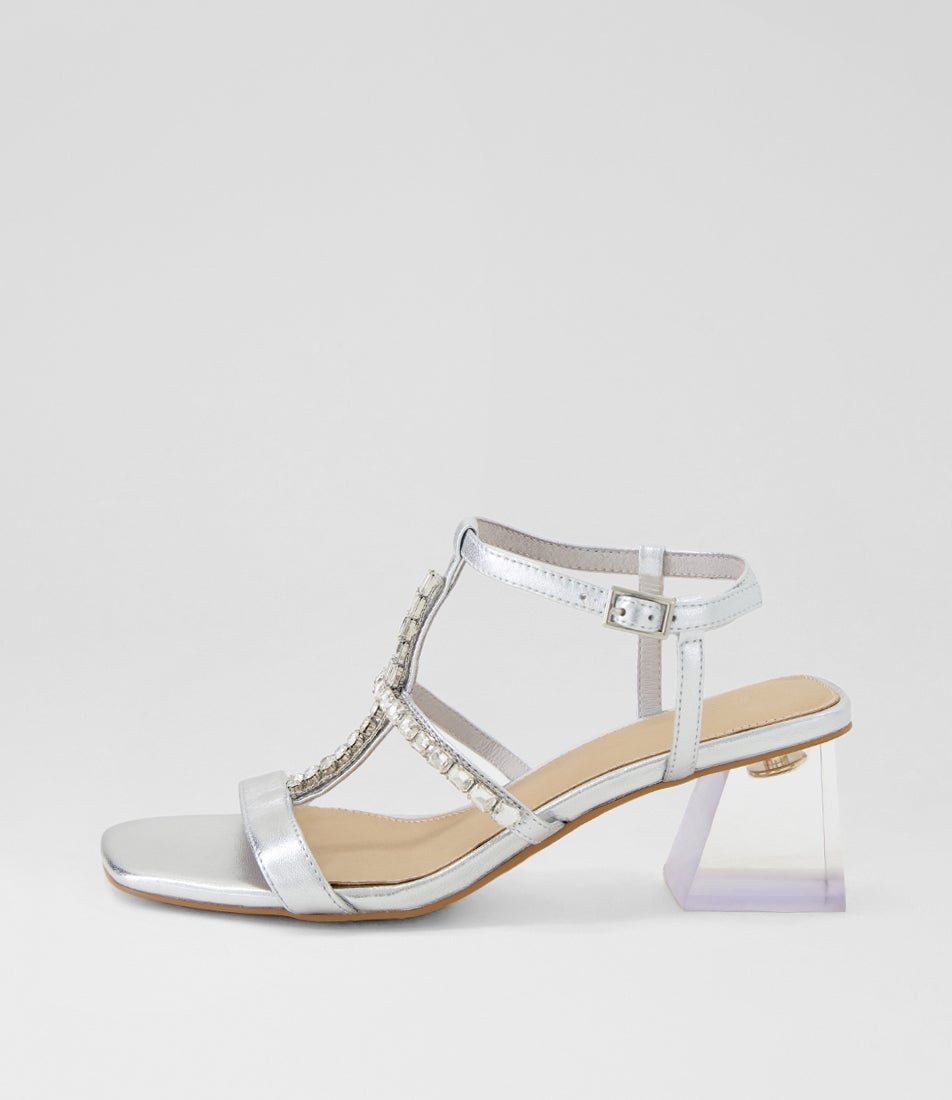 Medaro Silver Leather Sandals