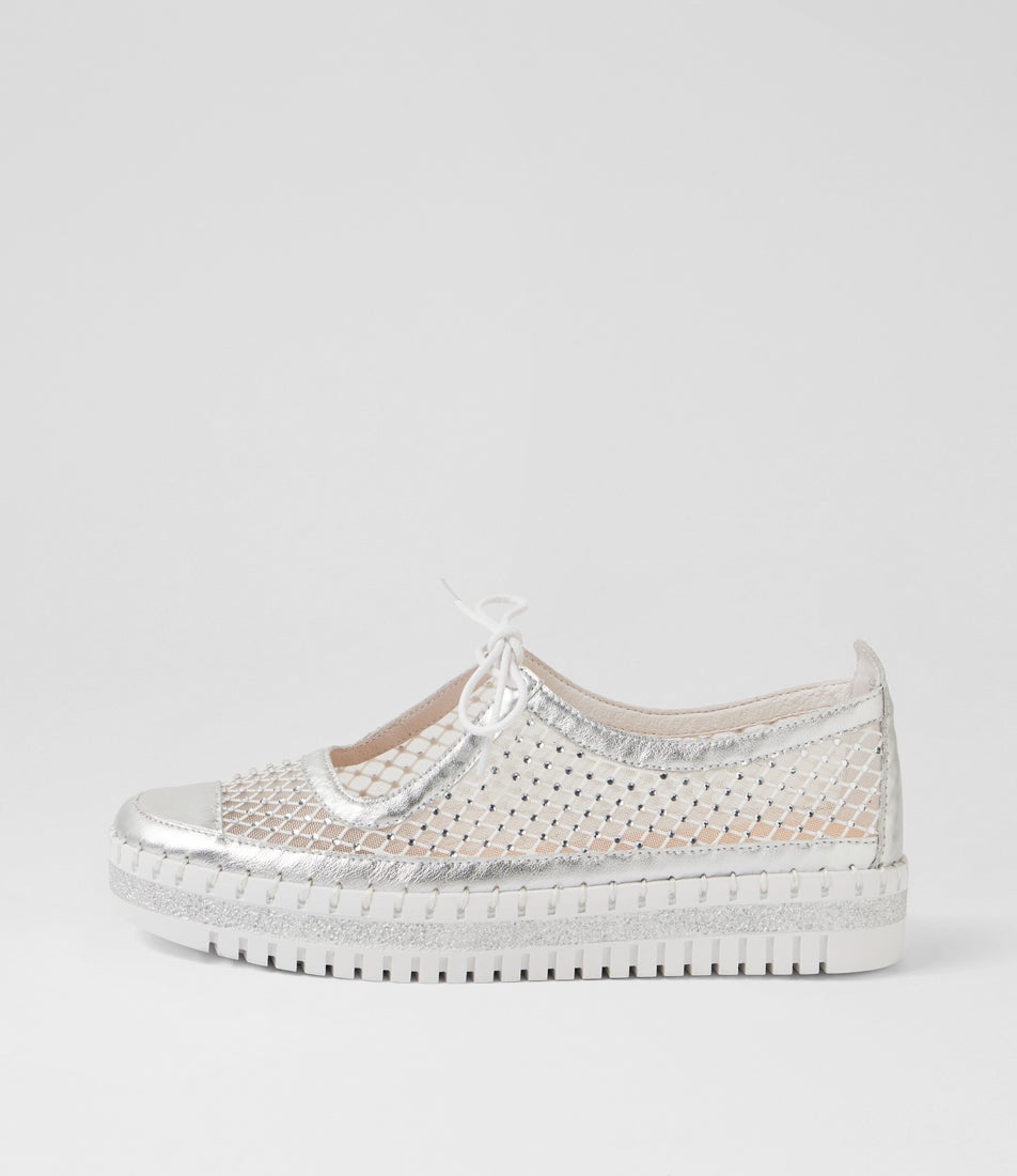 Marthar Silver Mix Flat Shoes Marthar Silver Mix Flat Shoes