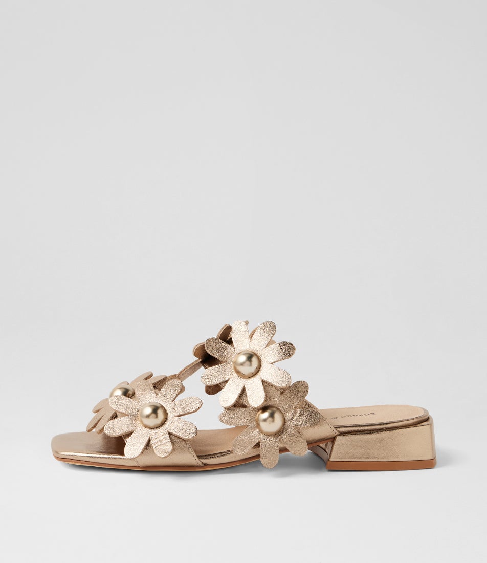 Pamelina Champagne Leather Sandals