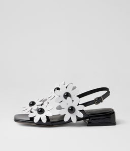 PELLAS DJ BLACK WHITE PATENT LEATHER