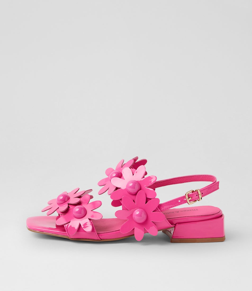 Pellas Pink Patent Leather Sandals