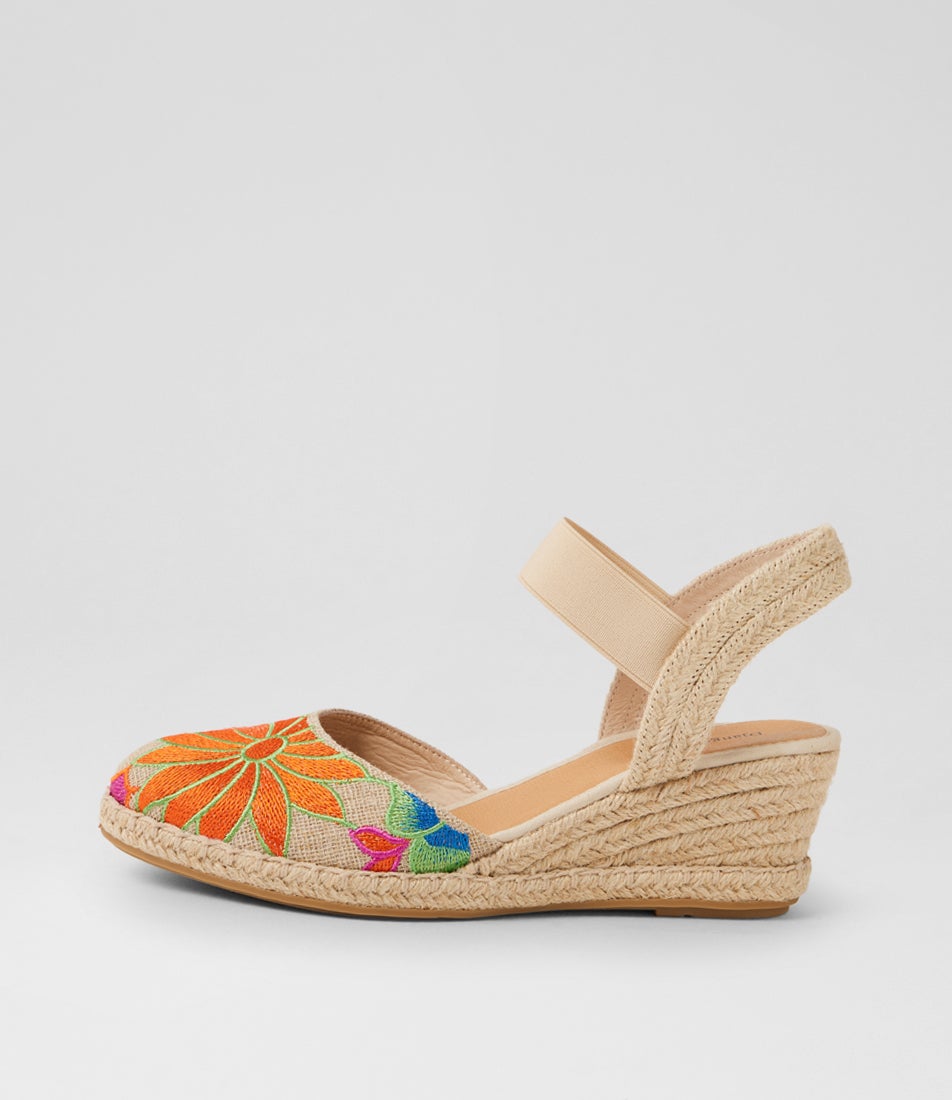 Ruta Natural Bright Fabric Wedges