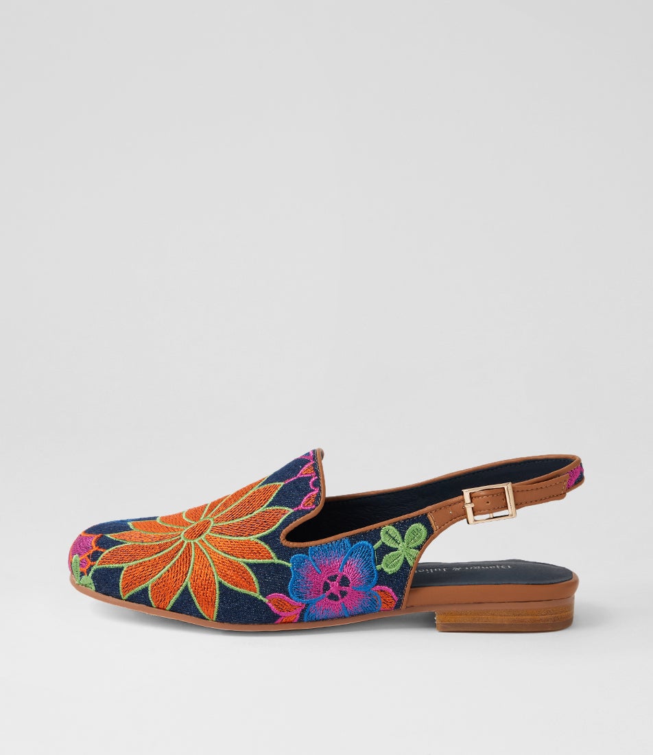 Raedalla Denim Bright Fabric Flat Shoes Raedalla Denim Bright Fabric Flat Shoes