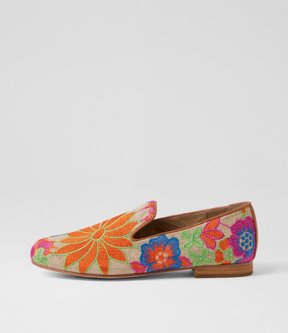 Recas Natural Bright Fabric Flat Shoes Recas Natural Bright Fabric Flat Shoes