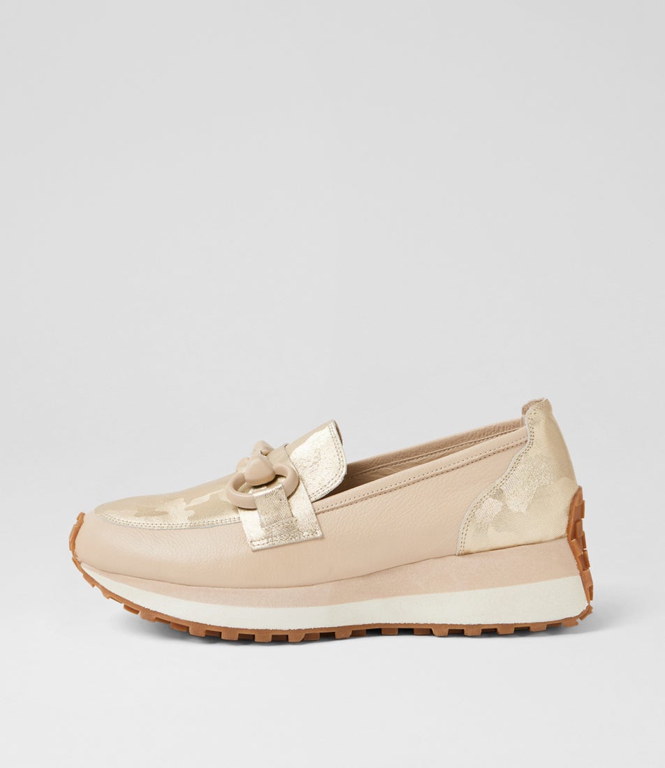 Sylvere Vanilla Gold Leopard Leather Sneakers Sylvere Vanilla Gold Leopard Leather Sneakers
