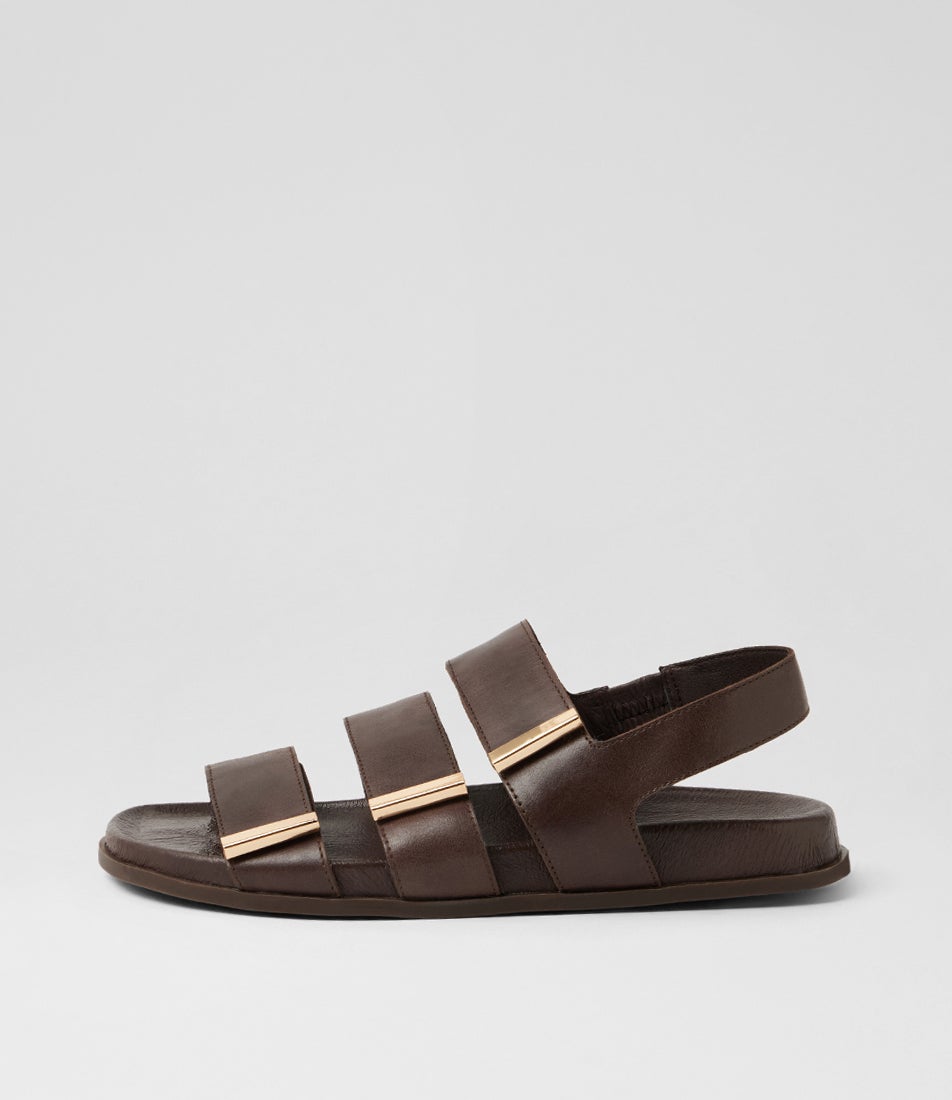 Tea Choc Leather Sandals