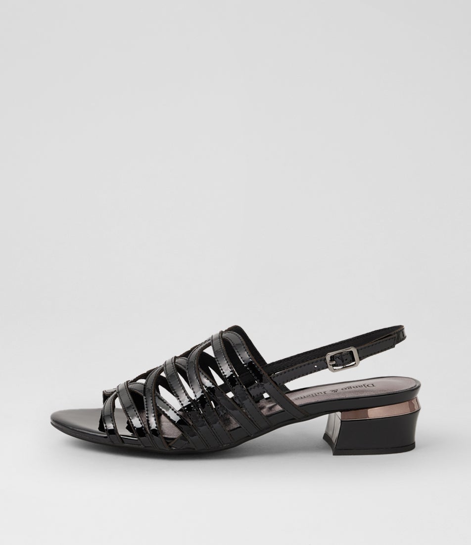 Tannaz Black Patent Leather Slingbacks Tannaz Black Patent Leather Slingbacks