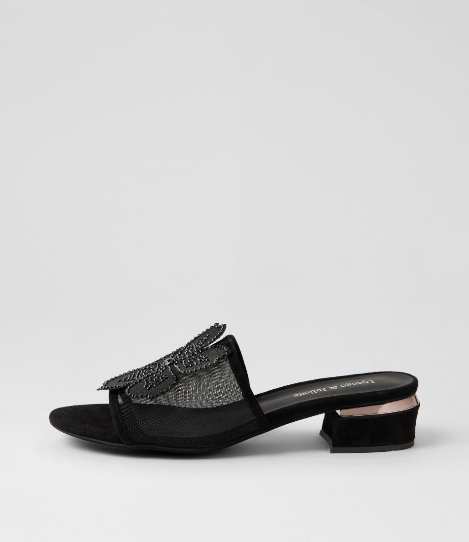Tinkett Black Suede Jewels Sandals Tinkett Black Suede Jewels Sandals