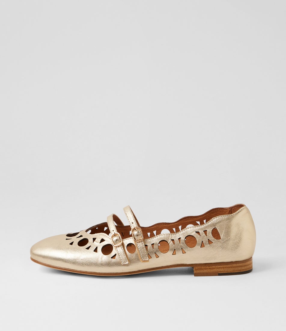 Unagh Gold Leather Ballet Flats Unagh Gold Leather Ballet Flats
