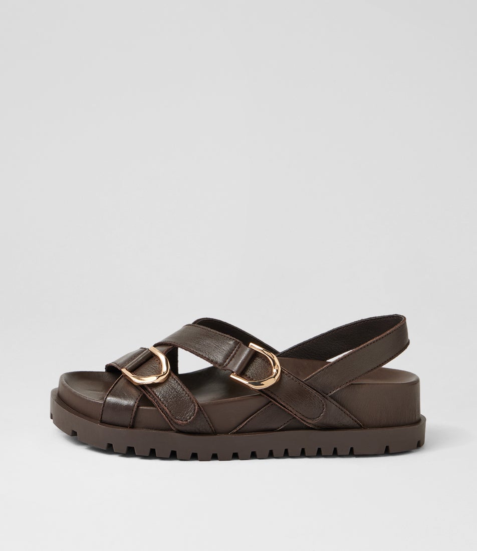 Urbanna Choc Leather Sandals