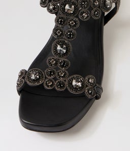 WASHTA DJ BLACK MULTI LEATHER JEWELS