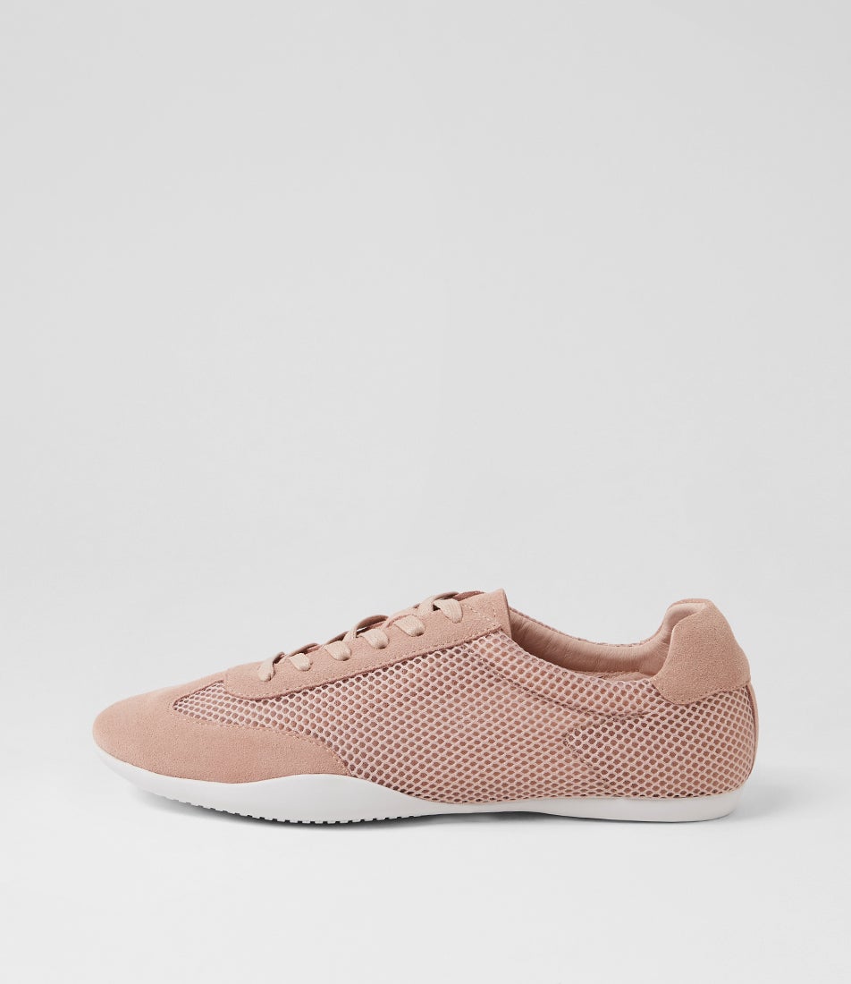 Zasizi Pink Suede Mesh Sneakers