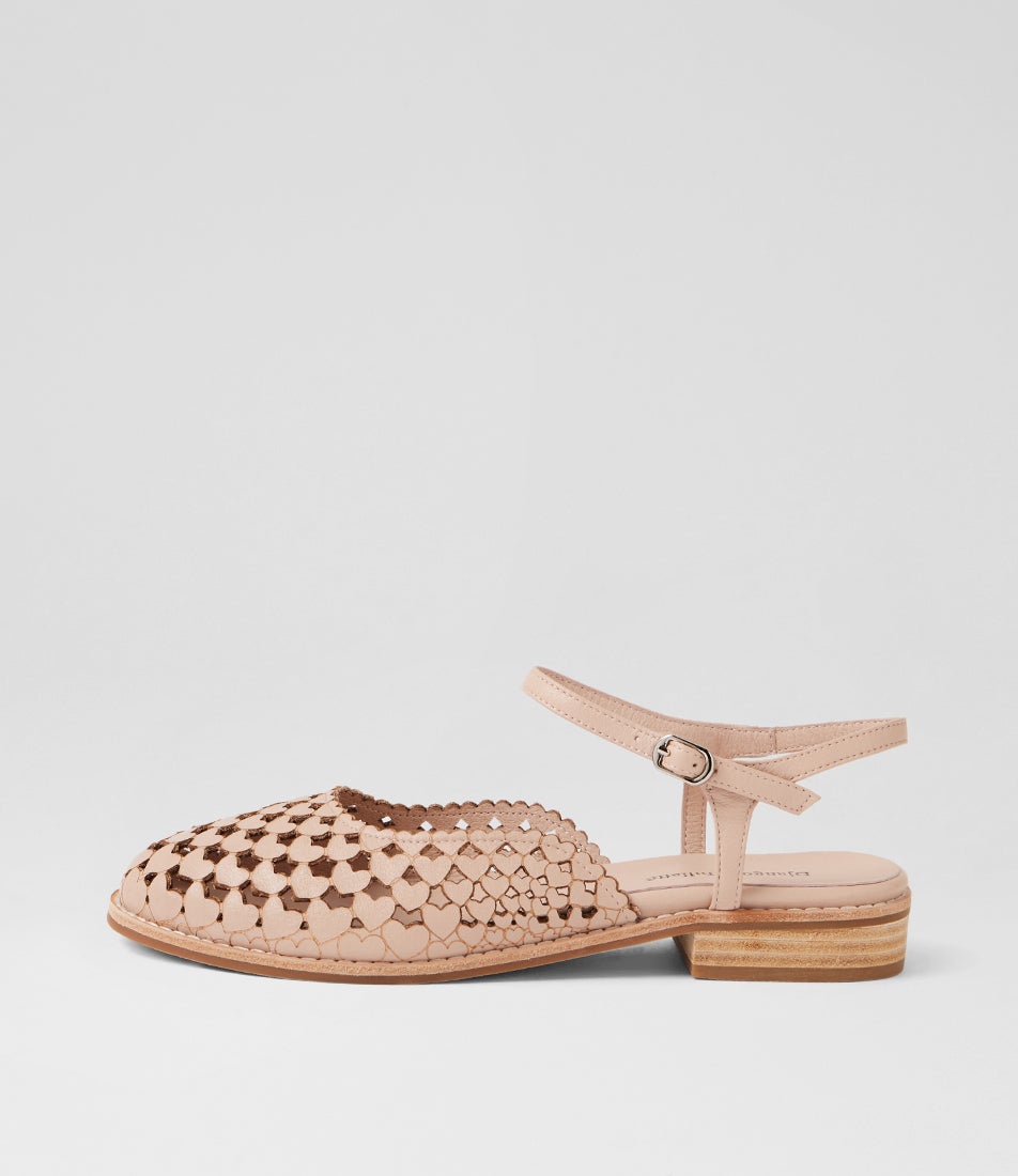 Andric Nude Leather Flat Shoes
