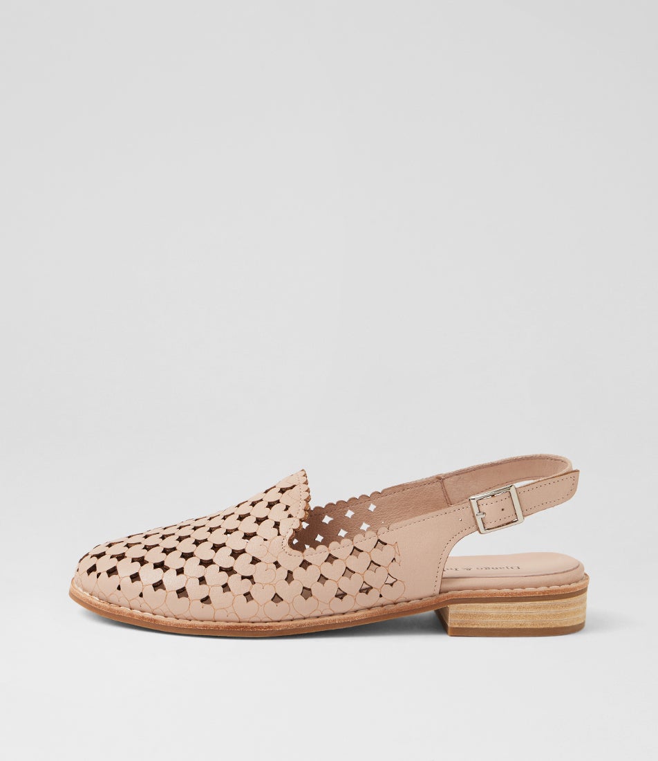 Anuli Nude Leather Flat Shoes
