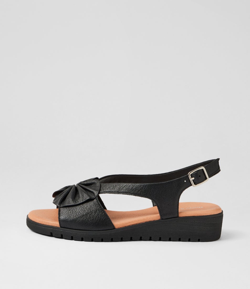 Myrline Black Leather Sandals Myrline Black Leather Sandals