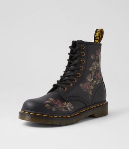 1460 8 EYE BOOT DECAYED ROSES CLASSIC LEATHER