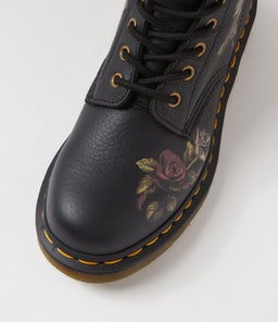 1460 8 EYE BOOT DECAYED ROSES CLASSIC LEATHER