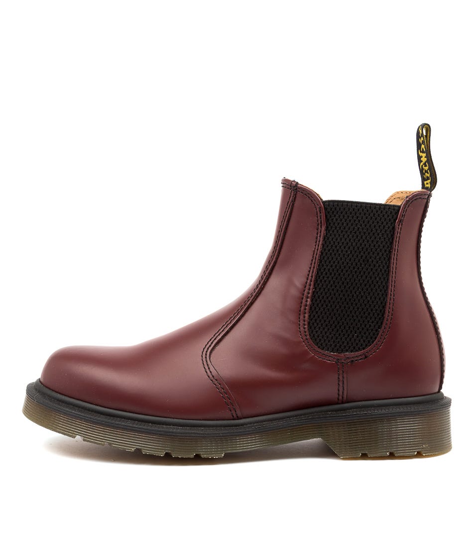 burgundy dr martens chelsea boots