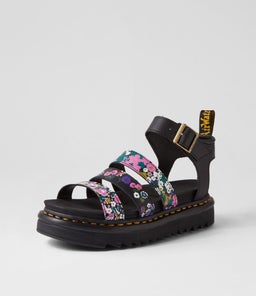 BLAIRE DM VINTAGE FLORAL PRINT LEATHER