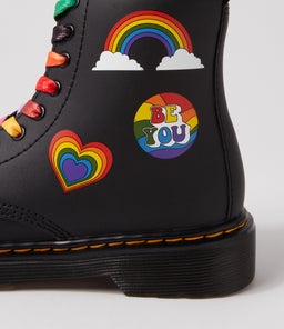 1460 JUNIOR FOR PRIDE PATCHES PRINT LEATHER