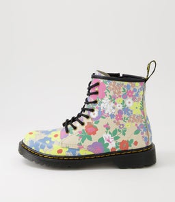 1460 JUNIOR FLORAL MASH UP LEATHER