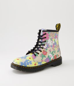 1460 JUNIOR FLORAL MASH UP LEATHER