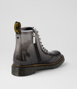 1460 JUNIOR SILVER BLACK GLITTER GRADIENT PU