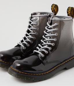 1460 JUNIOR SILVER BLACK GLITTER GRADIENT PU