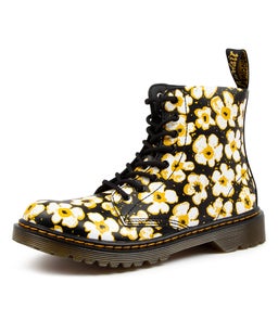 1460 PASCAL JUNIOR BLACK YELLOW LEATHER