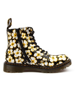 1460 PASCAL JUNIOR BLACK YELLOW LEATHER