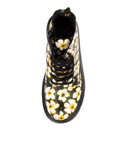 1460 PASCAL JUNIOR BLACK YELLOW LEATHER