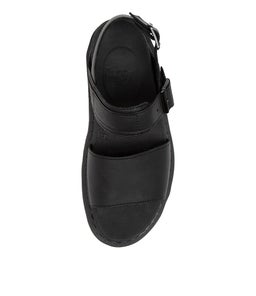 VOSS SANDAL DM BLACK LEATHER